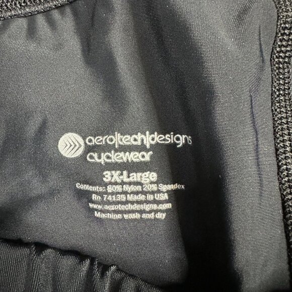 Aero Tech Designs Womens Cycling Shorts 3XL Black Padded NEW - Picture 2 of 9